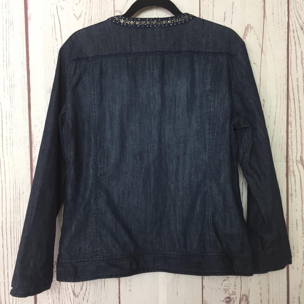 Chicos Button Front Denim Jacket - image 6